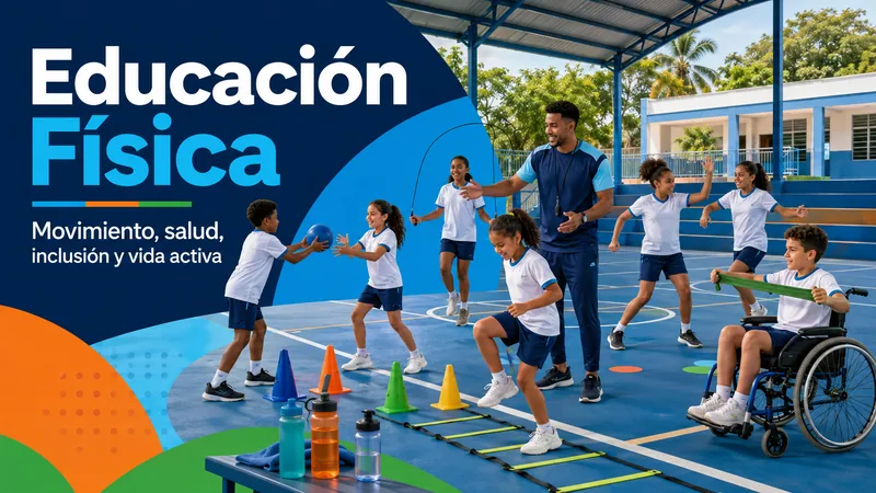 Docente y estudiantes realizan actividades físicas inclusivas y seguras