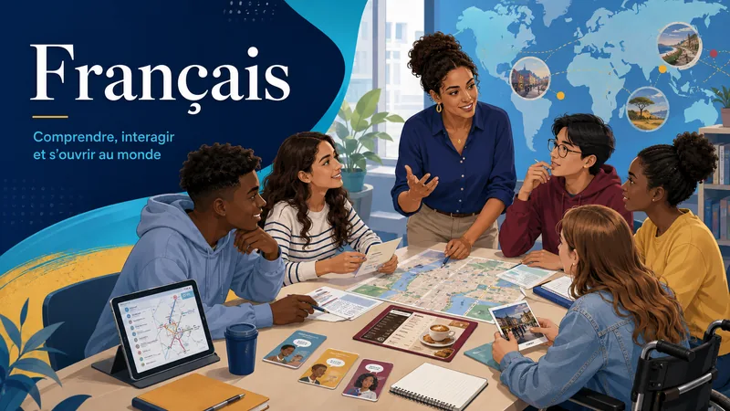 Docente y estudiantes se comunican en francés mediante una tarea auténtica
