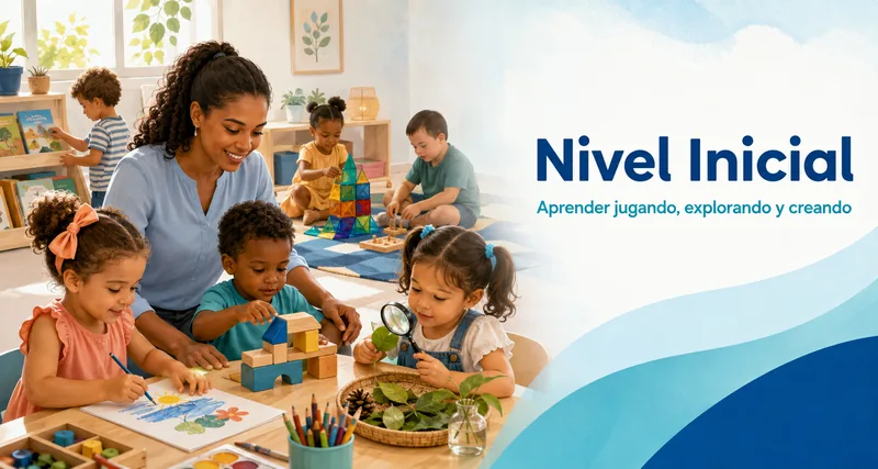 Docente de Nivel Inicial acompaña experiencias de juego, construcción, arte y exploración